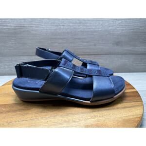 Easy Spirit Women’s Hazel Wedge Sandal, Blue, 6 WW